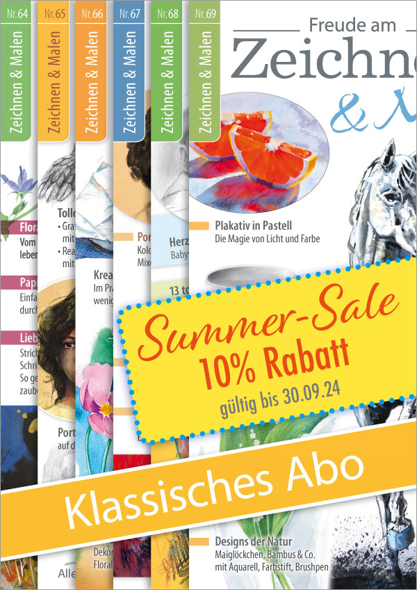 Klassisches Abo von Freude am Zeichnen & Malen Summer-Sale Aktion 10% Rabatt